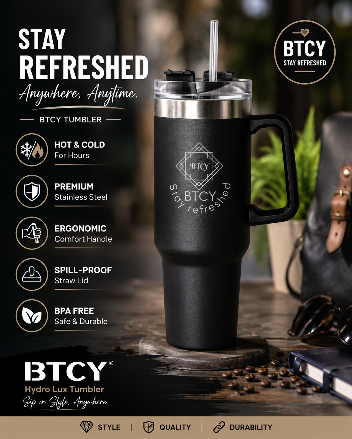 BTCY HydroLux Tumbler