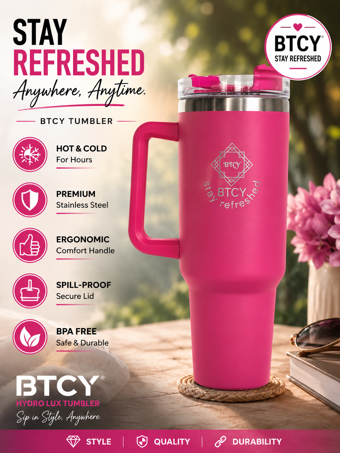 BTCY HydroLux Tumbler