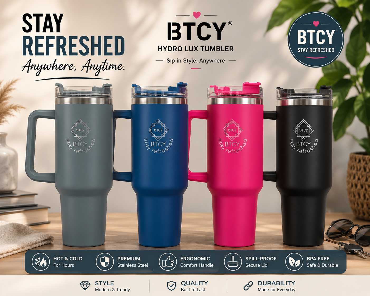 BTCY HydroLux Tumbler
