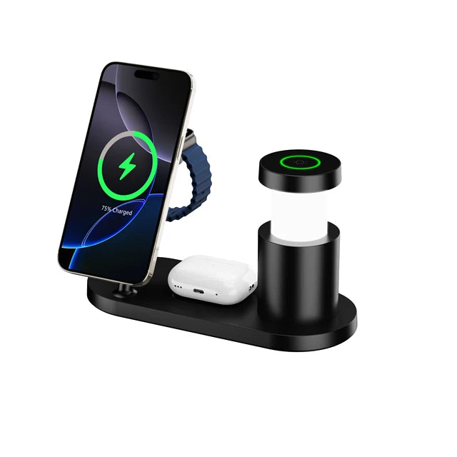 25W Adjustable Magnetic Wireless Charging Stand - Qi2 3-in-1 Fast Charger