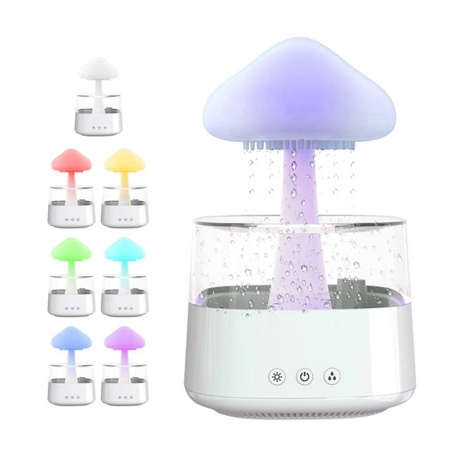 Smart Rain Cloud Humidifier - Raindrop Aroma Diffuser with Ambient Light