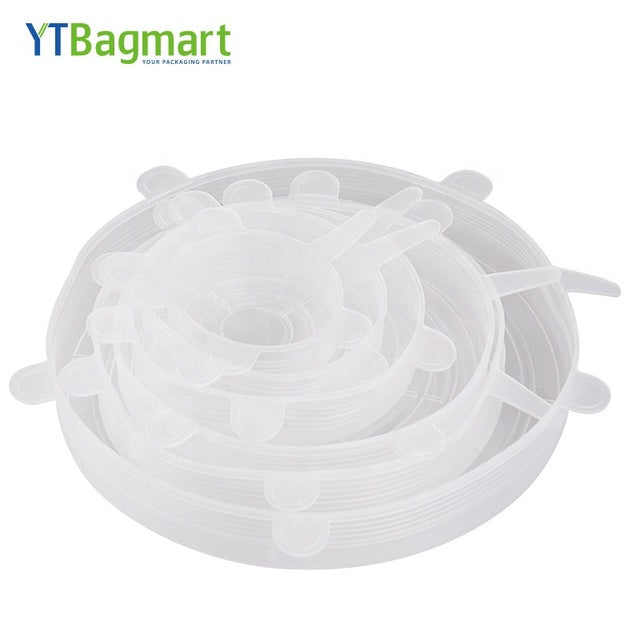 Reusable Silicone Stretch Lids (6-Pack) - Eco-Friendly Food Storage