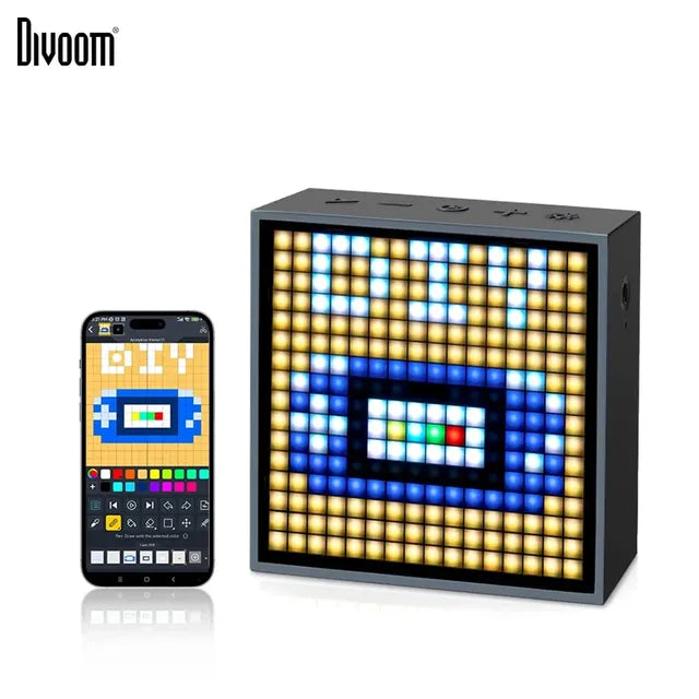 Retro Pixel Art Bluetooth Speaker - Programmable RGB LED Screen
