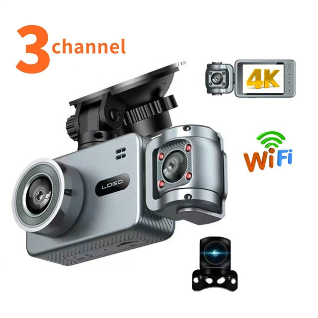 Triple View 4K Dash System - Front, Rear & Cabin Security