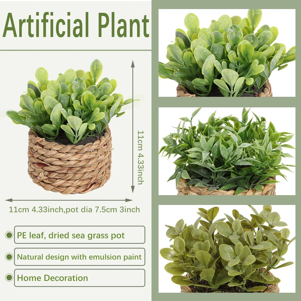 3pcs Green Artificial Plants