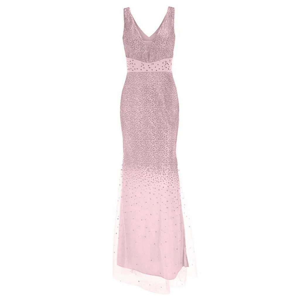 V Neck Sequin Dress