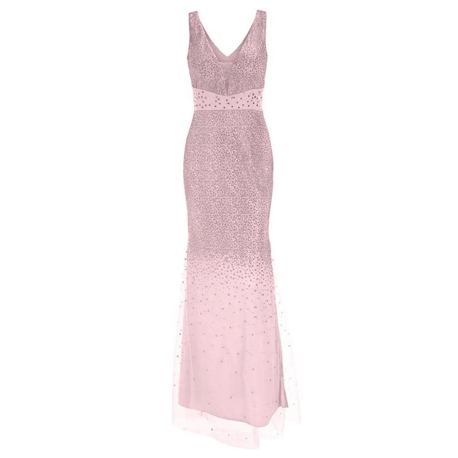 V Neck Sequin Dress