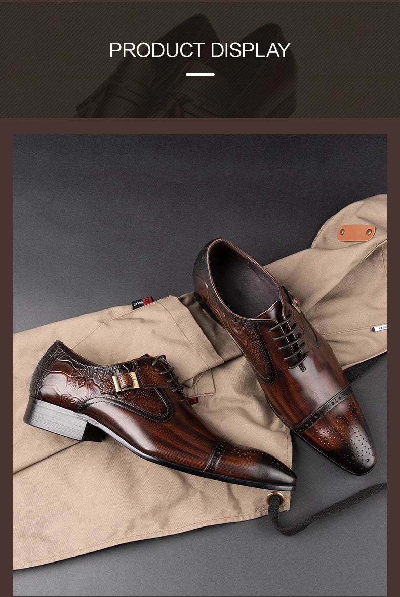 Luxury Business High End Leather Oxford Elega
