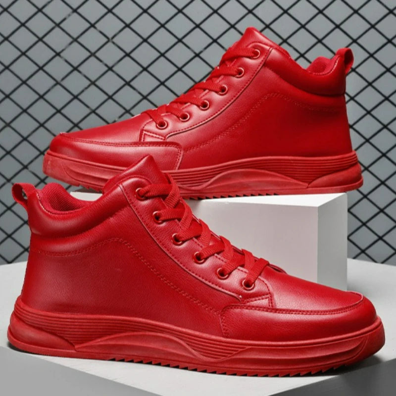 Hot Pu Leather Sneakers Fashion Hip Hop Casua