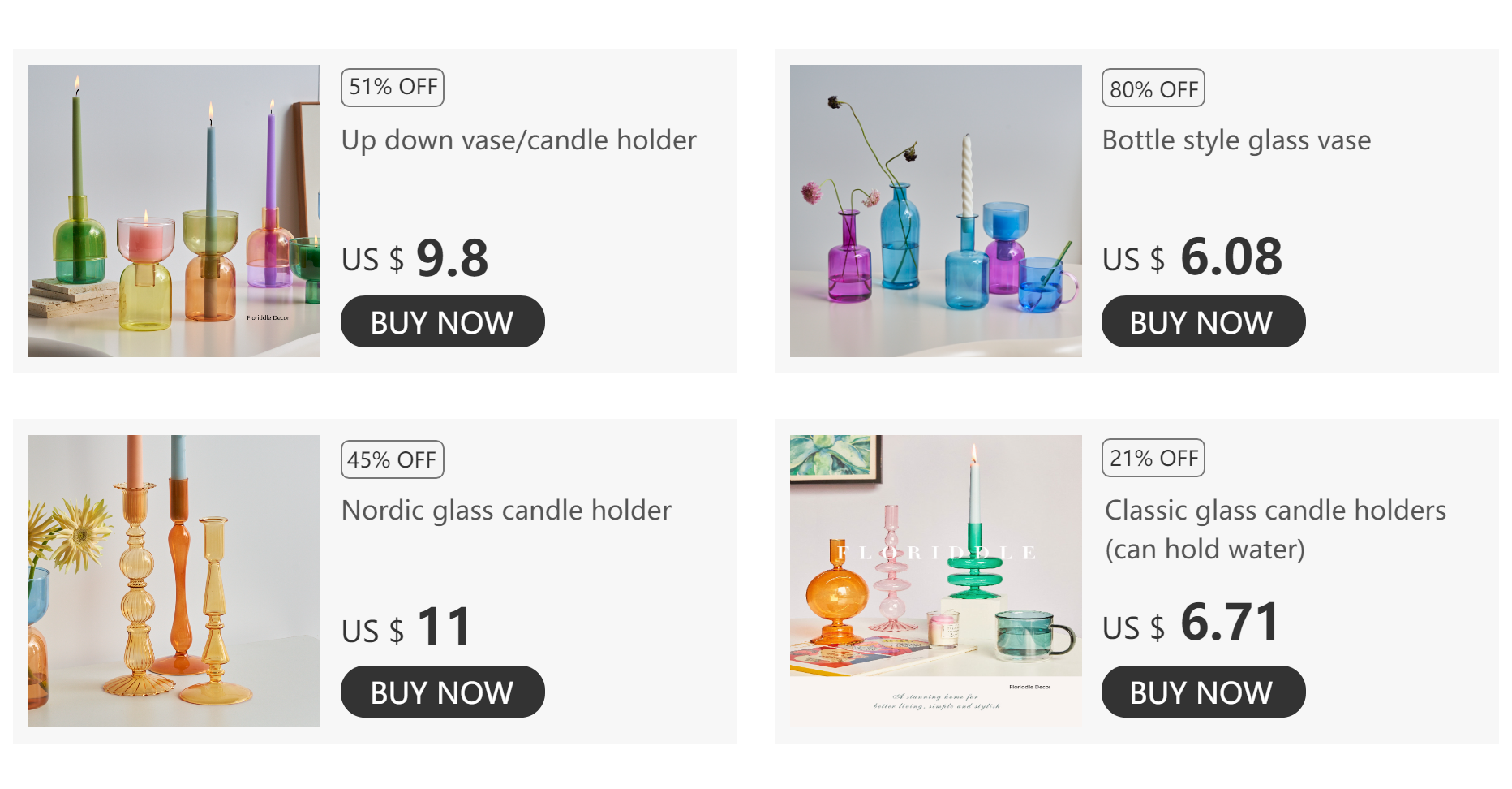 Iridescent Ball Vases ation