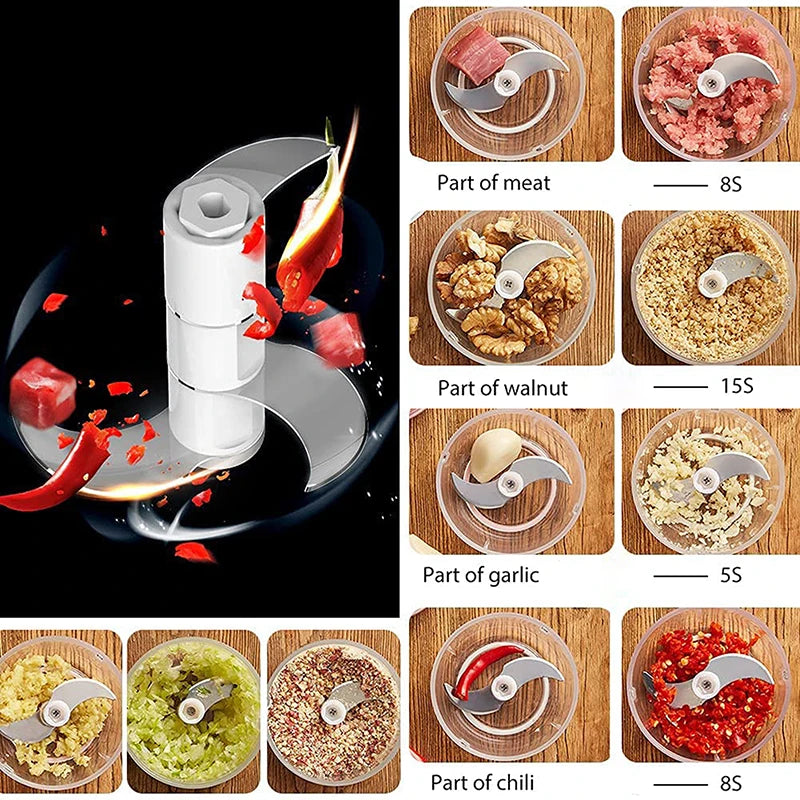 Mini Garlic ChopperFood ProcessorPortable Home