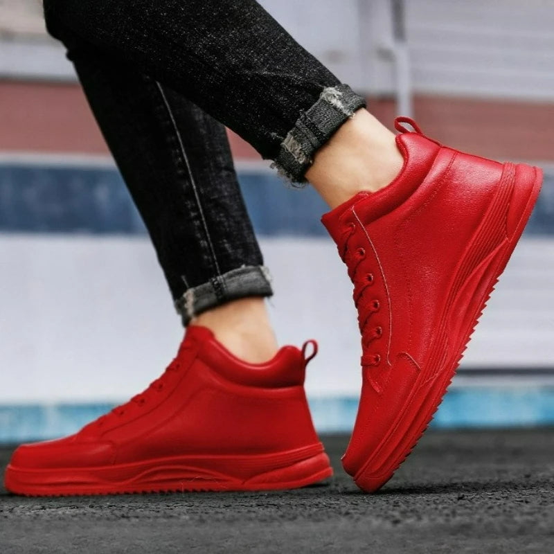 Hot Pu Leather Sneakers Fashion Hip Hop Casua