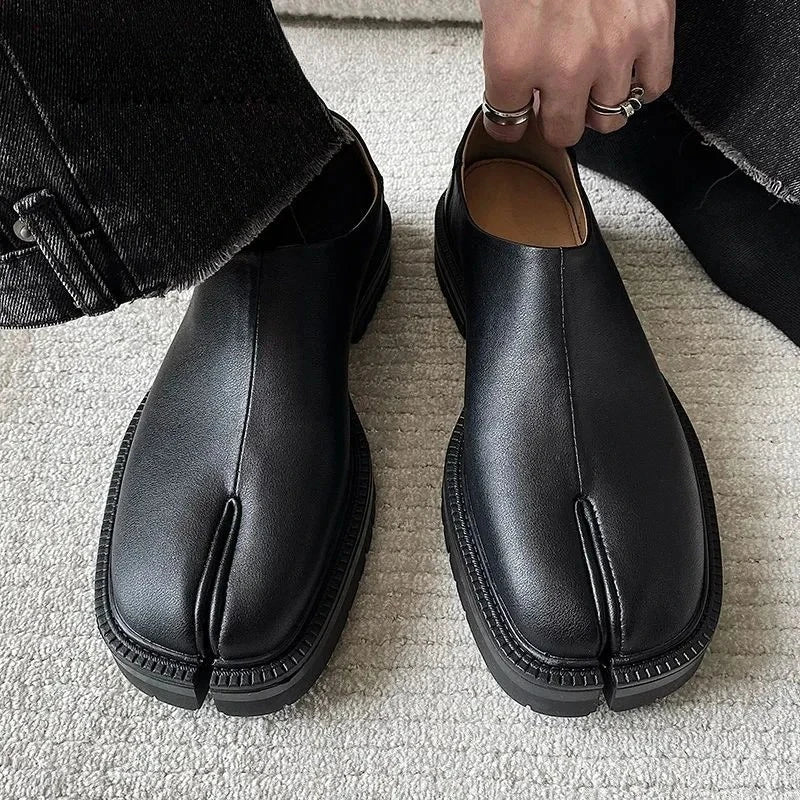 Women Genuine Leather Classic Split Toe Casua