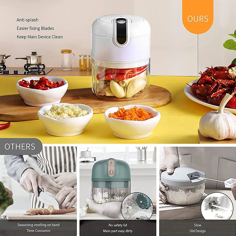 Electric Mini Garlic ChopperFood Home Essential