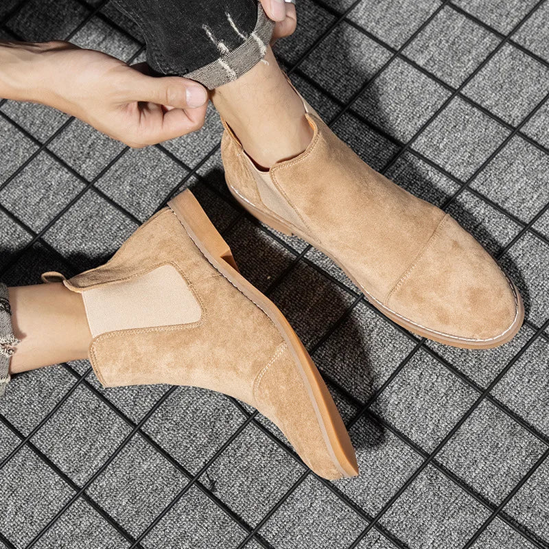 Fashion Yellow Chelsea Boots Pointed Comforta