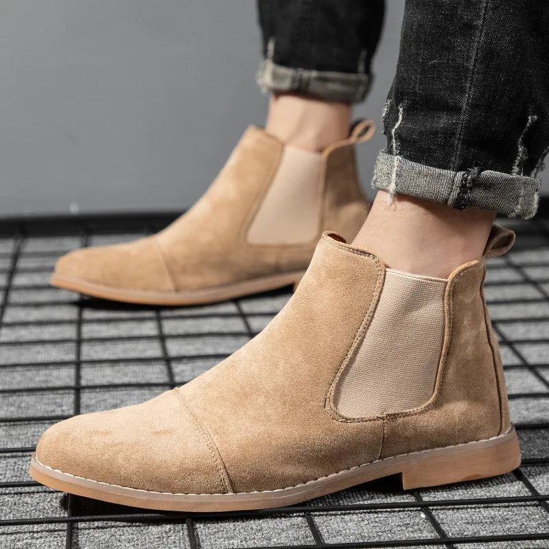 Fashion Yellow Chelsea Boots Pointed Comforta