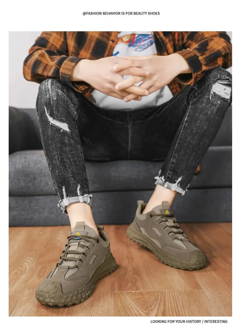 Sneakers High Quality Thick Soled Work Strap