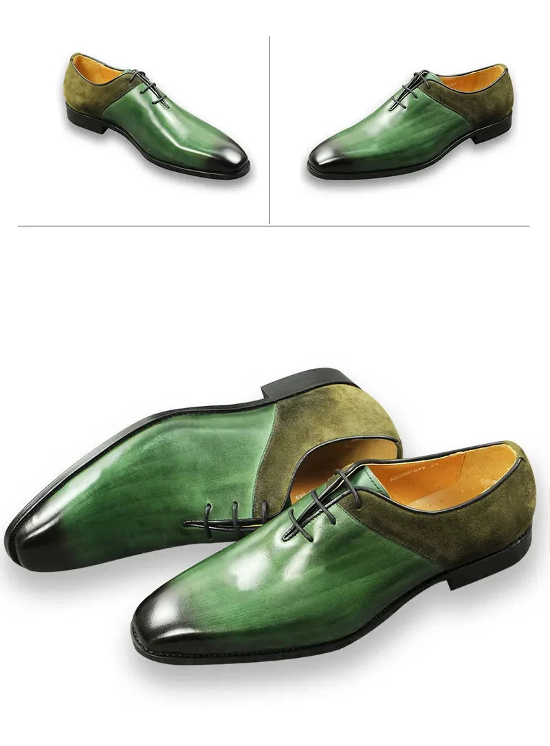 Green Classic Leather Formal Casual Wedding P