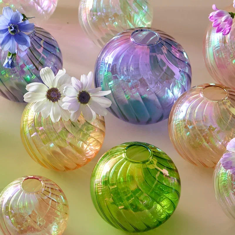 Iridescent Ball Vases ation