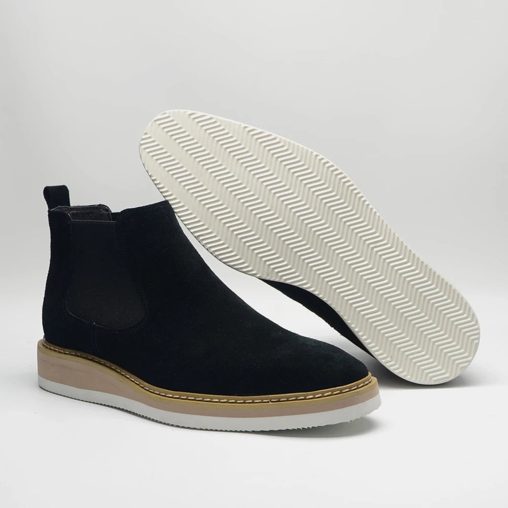 Chelsea Ankle Boots Cow Suede Leather Classic