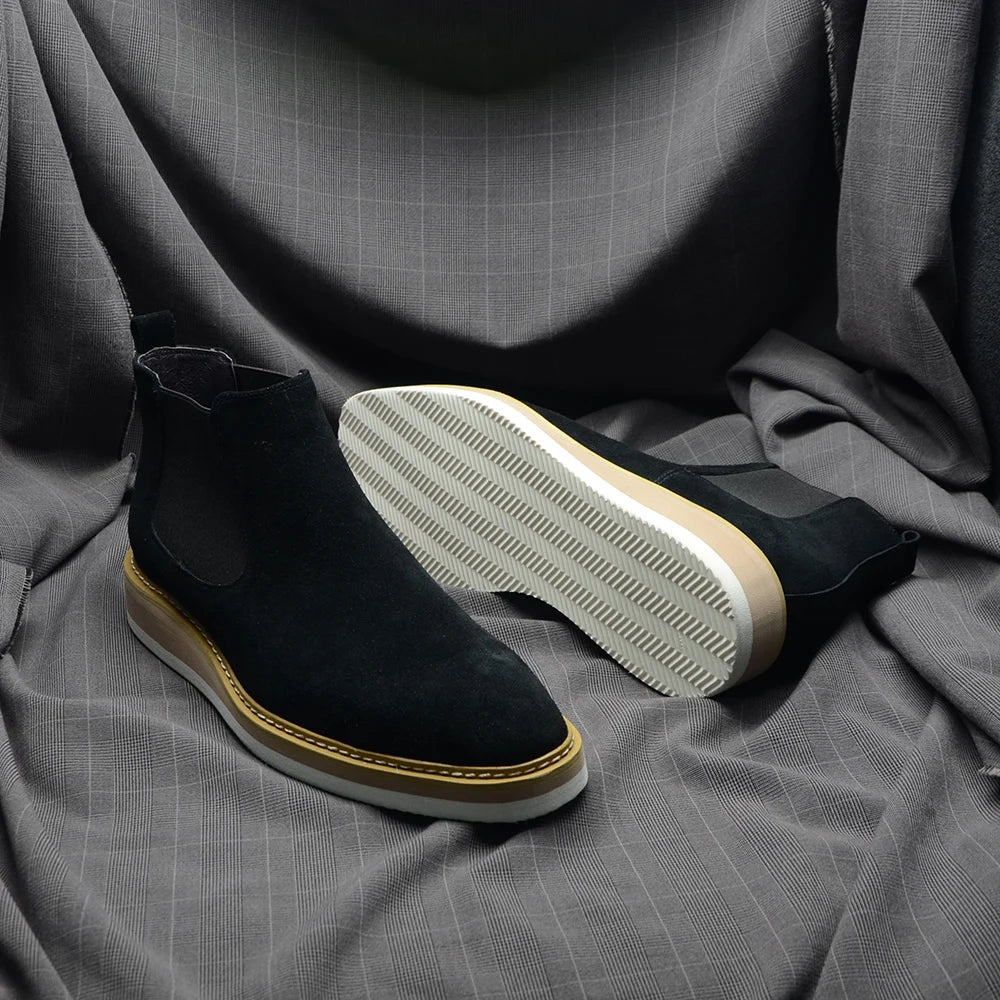 Chelsea Ankle Boots Cow Suede Leather Classic