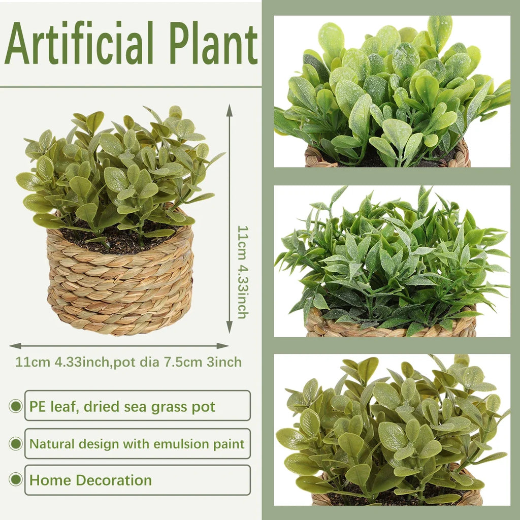3pcs Green Artificial Plants