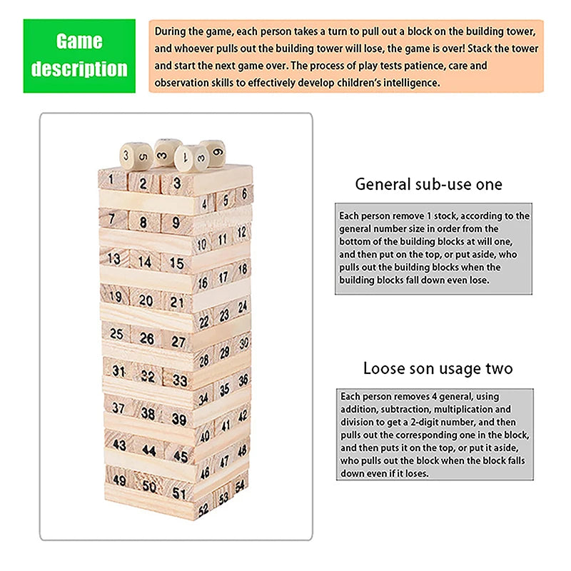Solid Wood Stacked High Play & Learn Gear