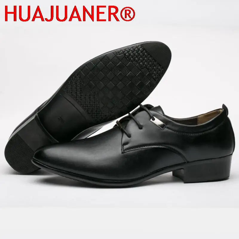 Elegant Leather Italian Formal Dress Male Foo