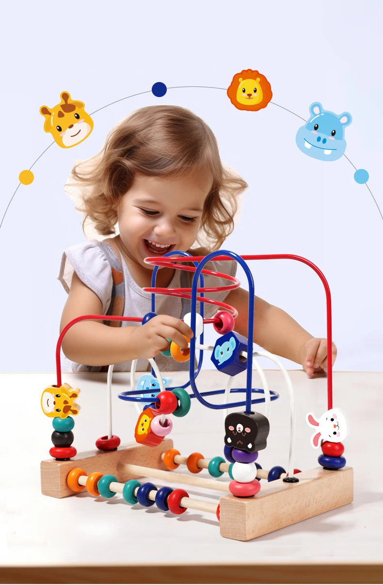 Wooden Bead Maze Learning Set
