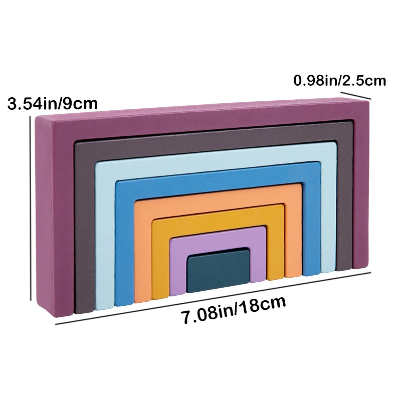 Wooden Eight Layers SquareArch Play & Learn Gea