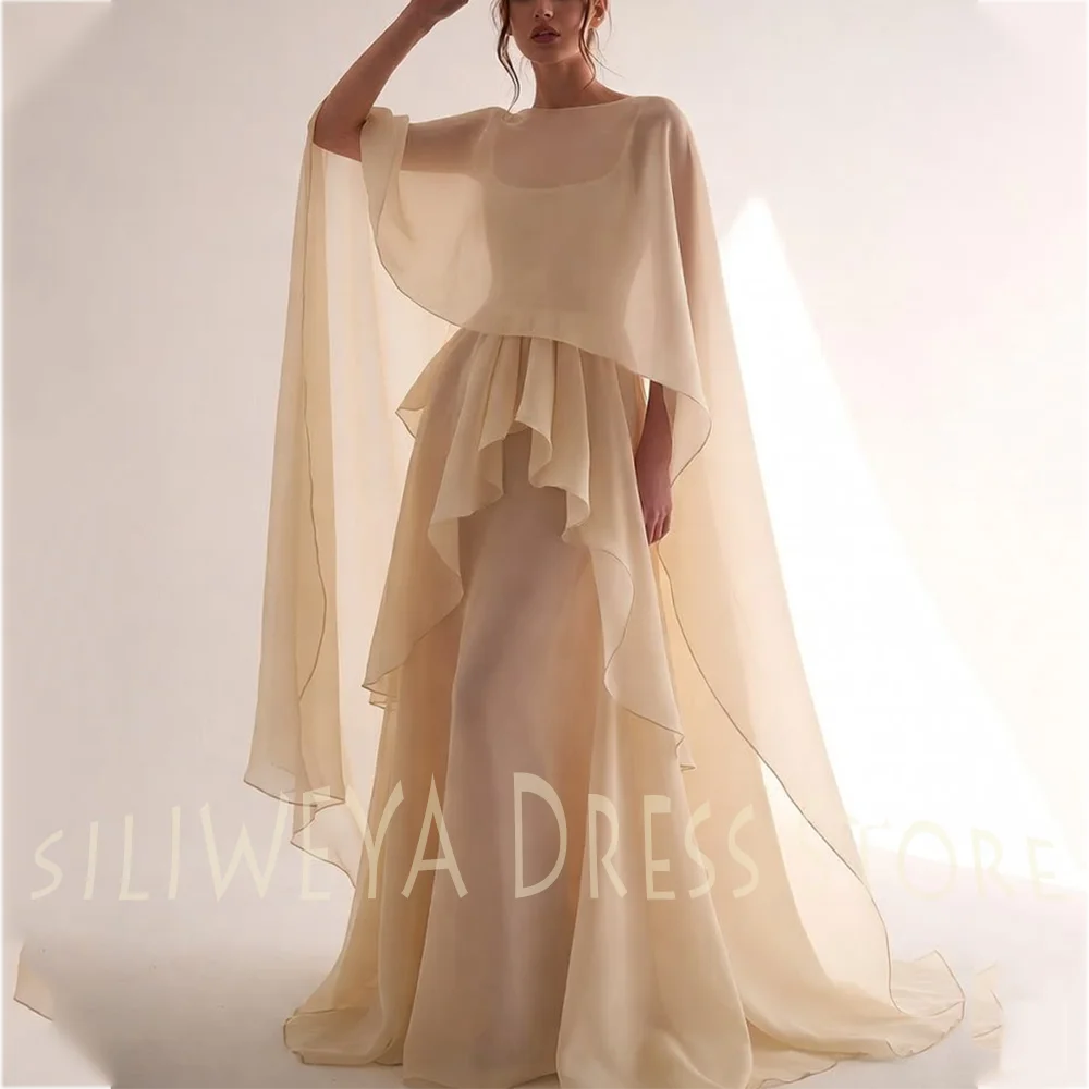 Chiffon Evening Ruffle Dress