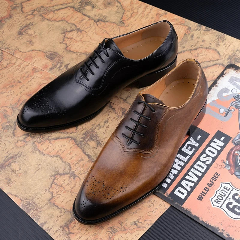 Classic Dress Oxfords Designer Style Burnishi