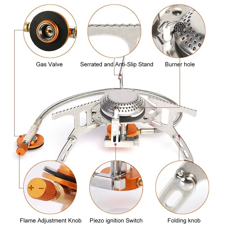Camping Gas Stove Folding Outdoor Backpacking