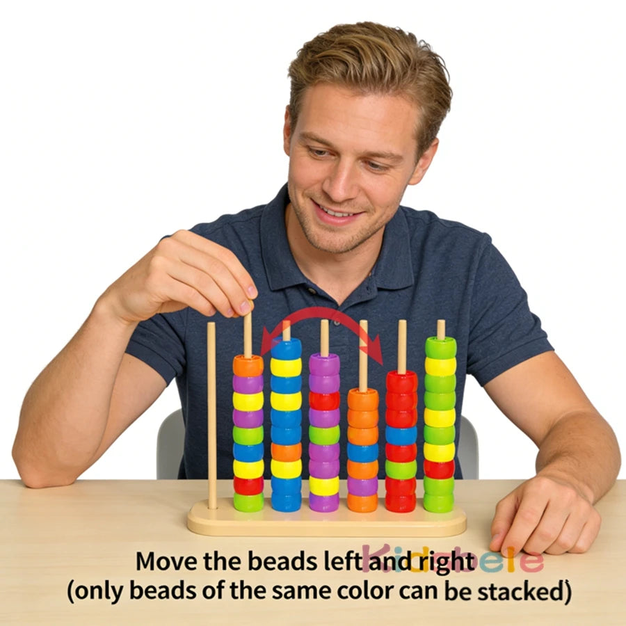 Montessori Color Stacking Game Play & Learn Gea