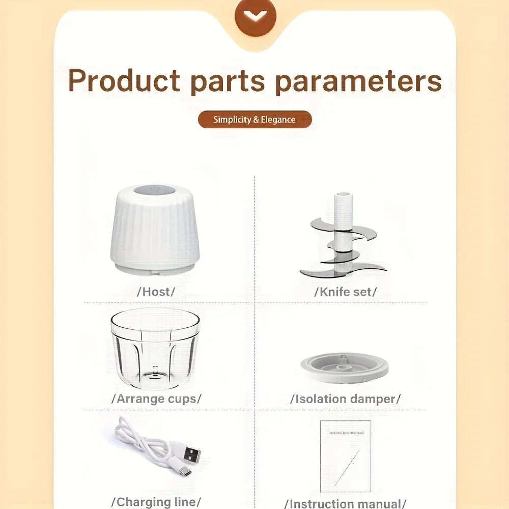 400ML Electric Food Chopper ,6 Bl Choice Selection