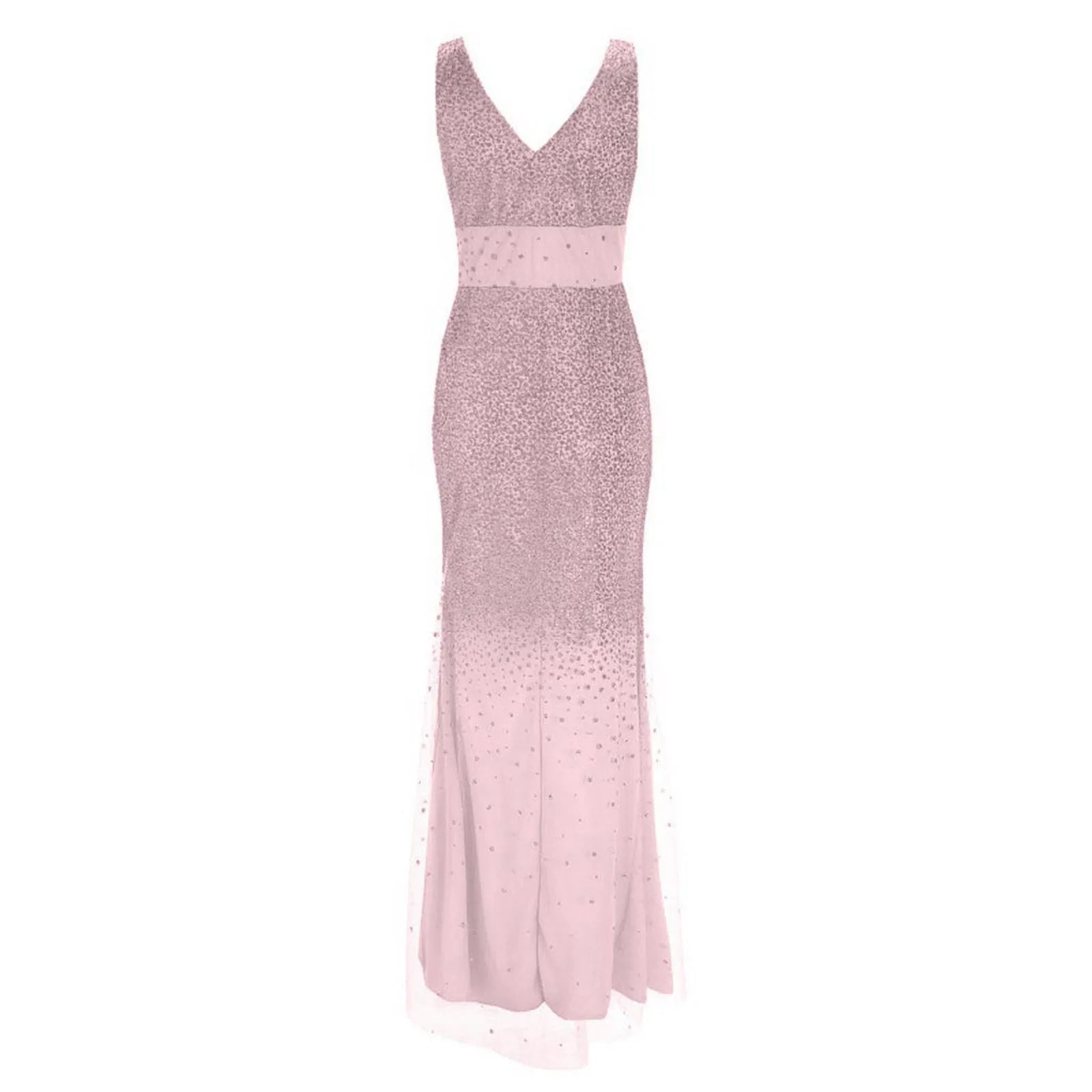 V Neck Sequin Dress