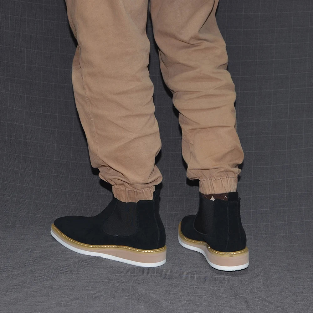 Chelsea Ankle Boots Cow Suede Leather Classic