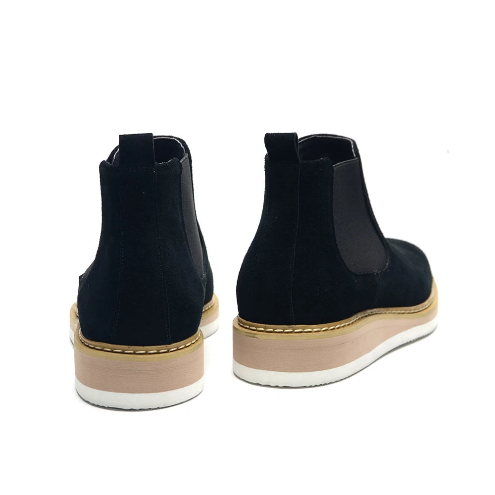 Chelsea Ankle Boots Cow Suede Leather Classic