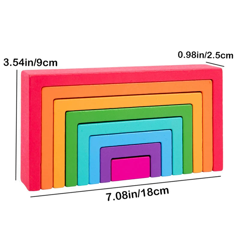 Wooden Eight Layers SquareArch Play & Learn Gea