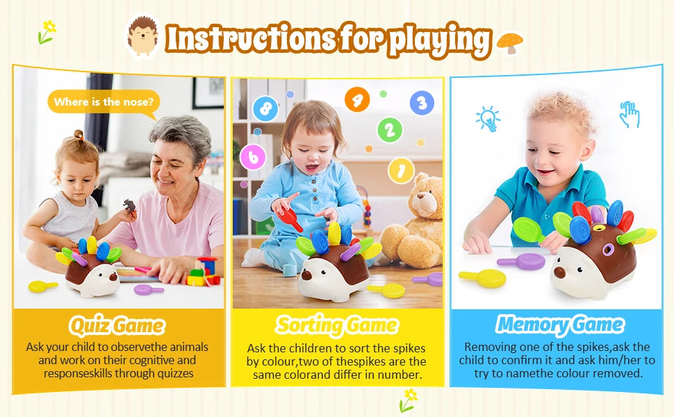 Hedgehog Fine Motor Developmental Tool