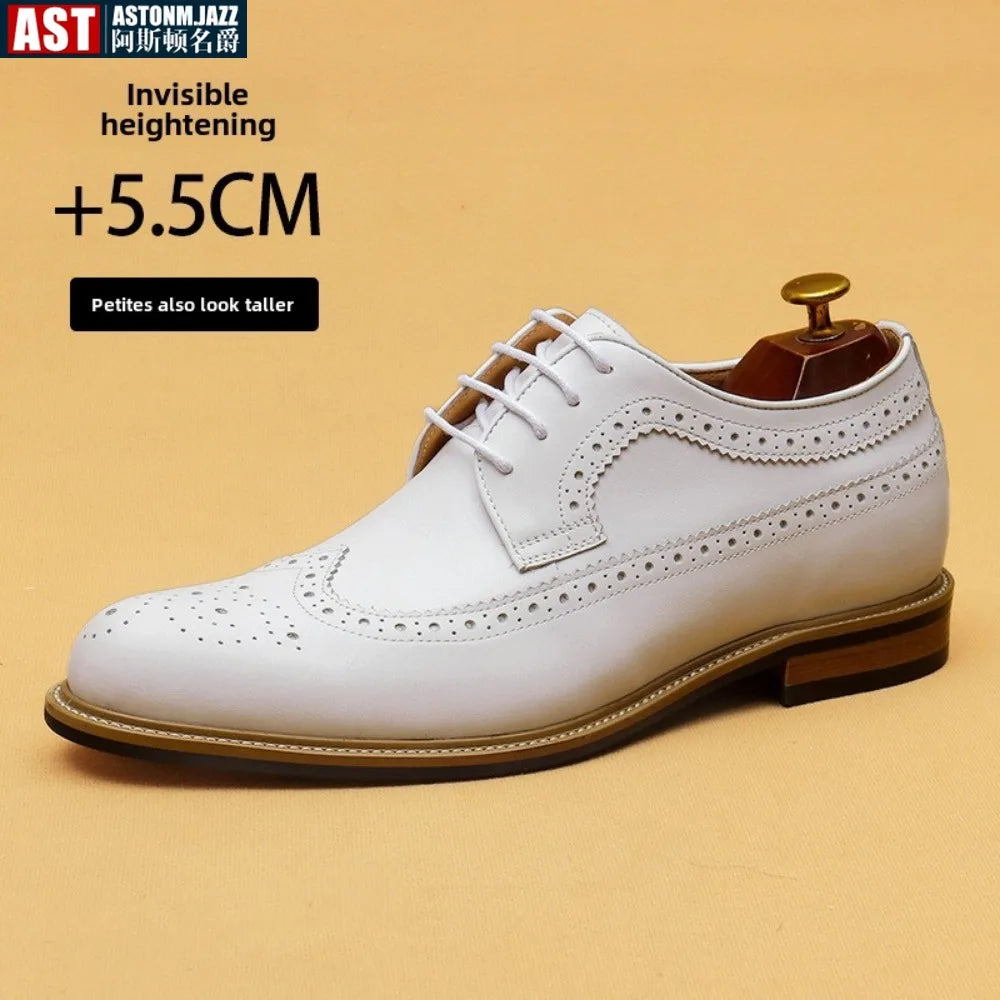 Luxury Dress Genuine Leather Brogue Wingtip T