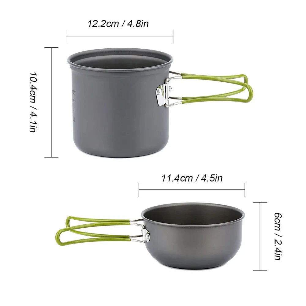 Camping Pots Cookware Outdoor Cooking Tablewa