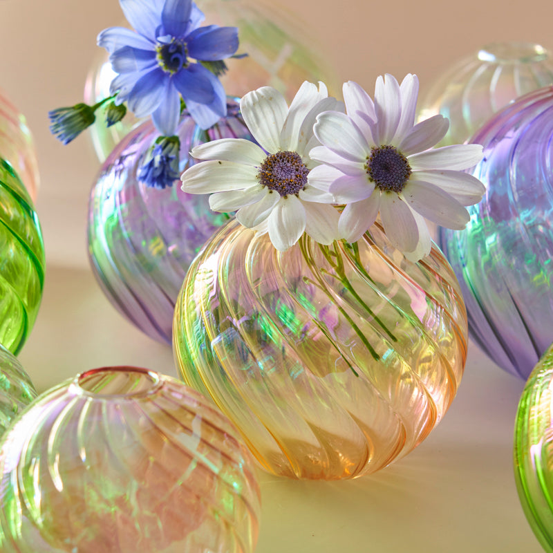 Iridescent Ball Vases ation