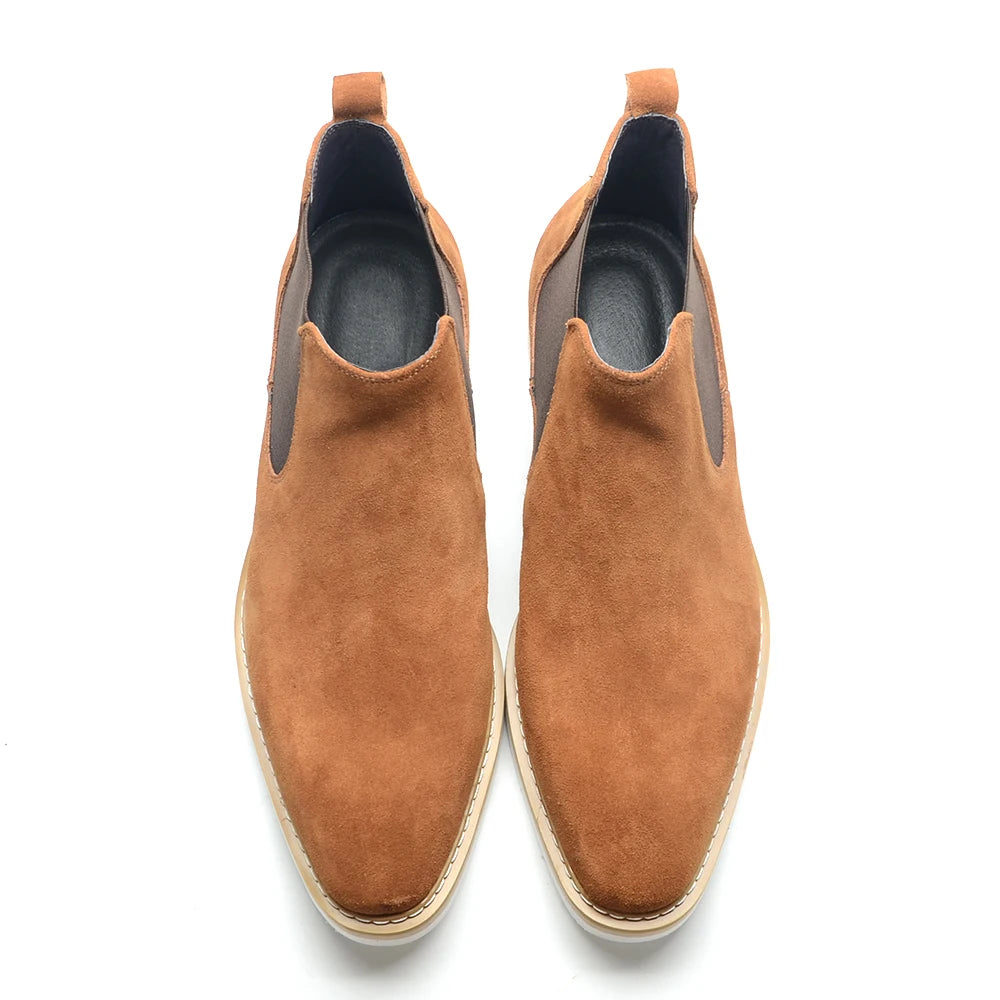 Chelsea Ankle Boots Cow Suede Leather Classic