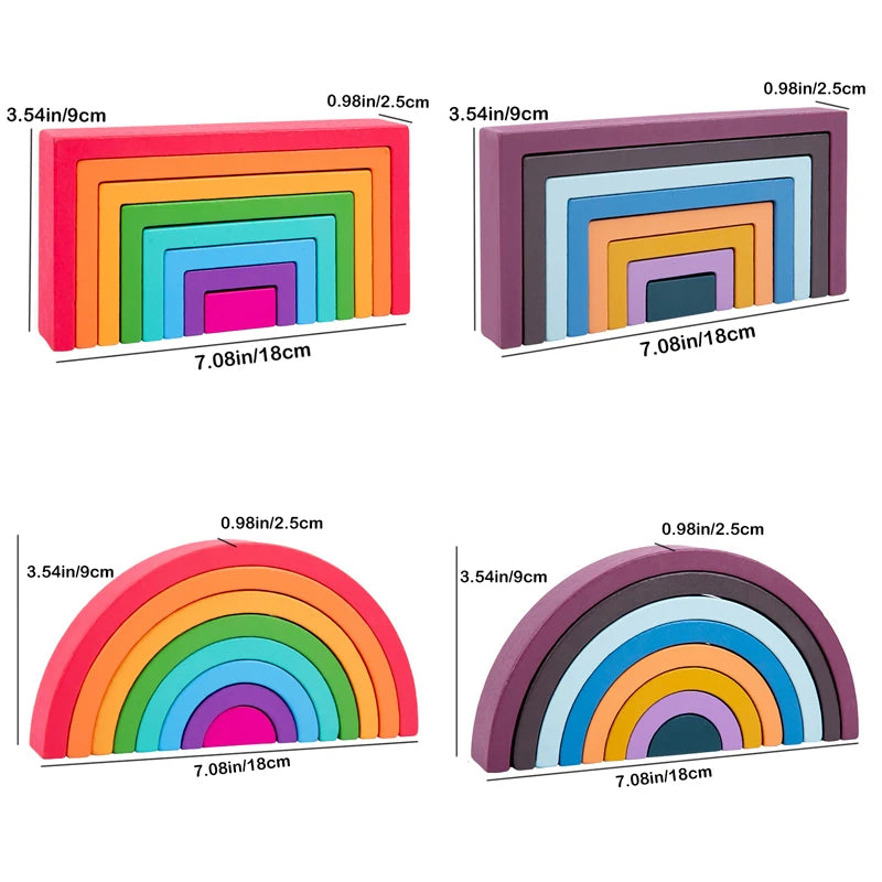 Wooden Eight Layers SquareArch Play & Learn Gea