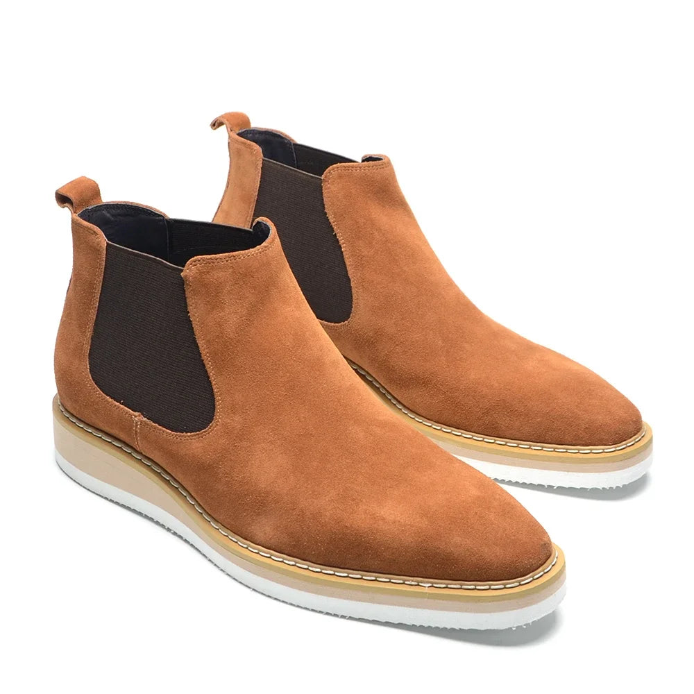 Chelsea Ankle Boots Cow Suede Leather Classic