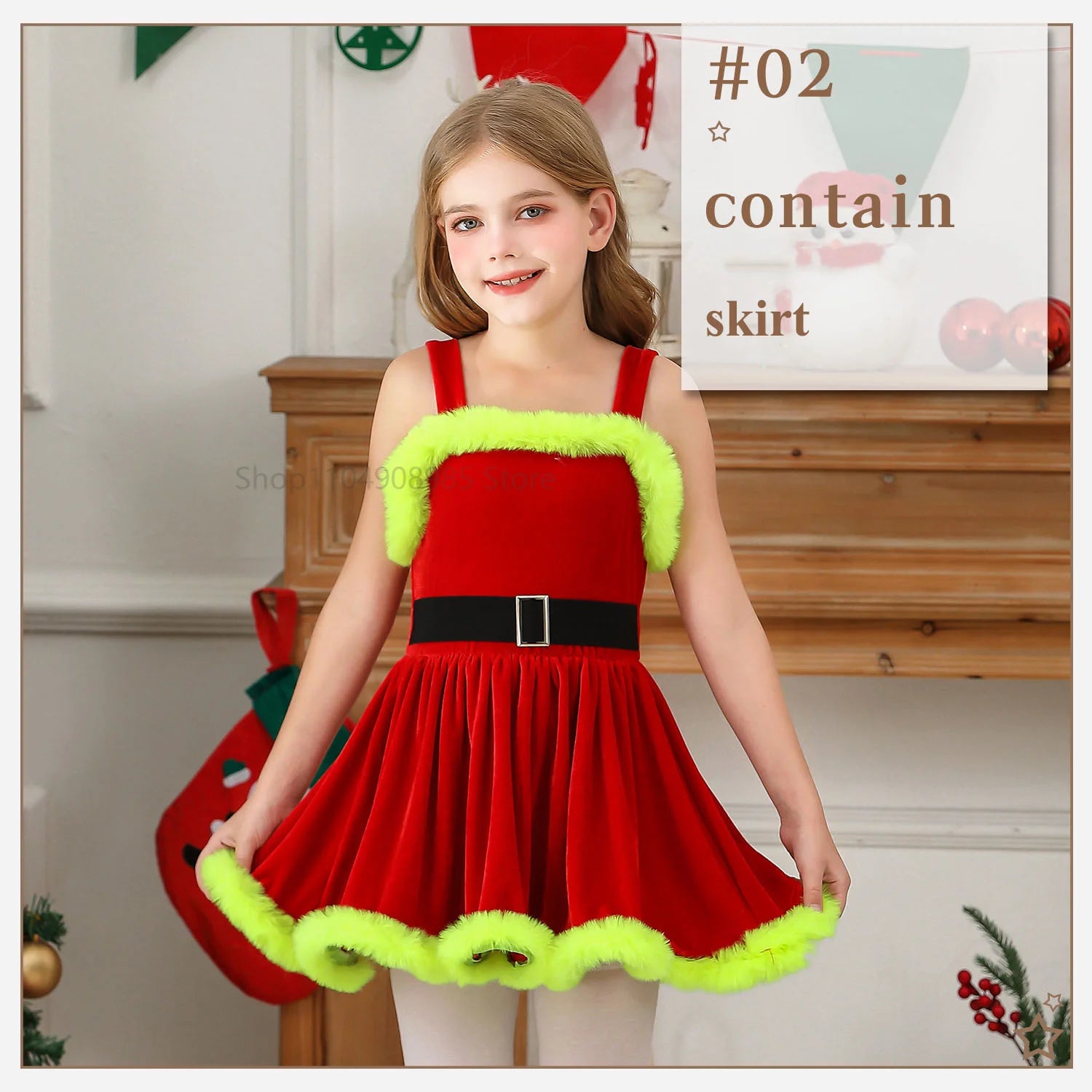Red Green Warm Dress