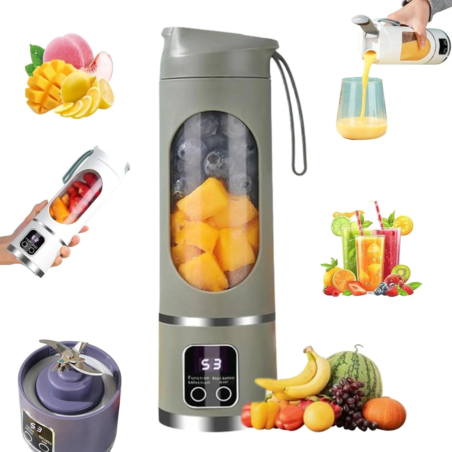 Juicer Handheld Blender Usb Charging Juice Sm