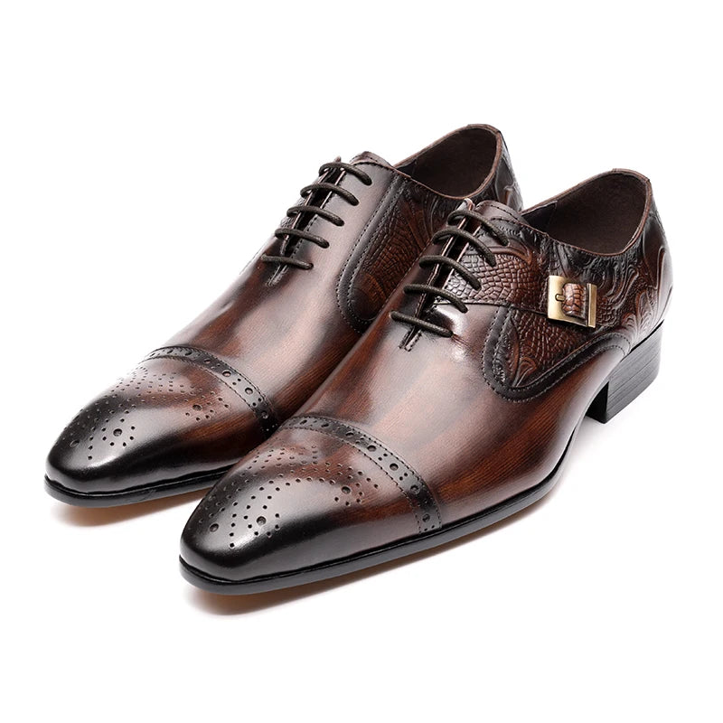 Luxury Business High End Leather Oxford Elega