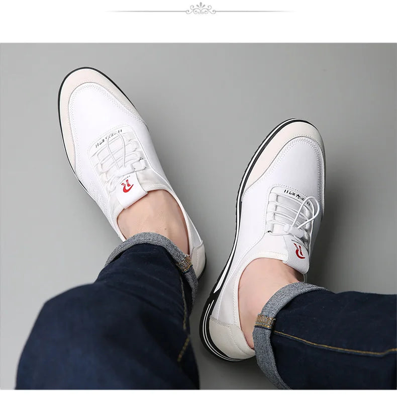Fashion Genuine Leather Loafers Breathable Au